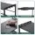 Artiss Adjustable Microwave Stand 40-60cm Metal 25kg Per Tier 2-Tier Kitchen Storage Shelf with Hooks Black