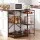 Artiss 3-Tier Kitchen Rack 90CM with 2 Power Outlets Microwave Storage Shelf Metal Frame PB Board 6 Hooks