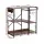 Artiss 3-Tier Kitchen Rack 90CM with 2 Power Outlets Microwave Storage Shelf Metal Frame PB Board 6 Hooks