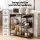 Artiss 3-Tier Kitchen Rack 90CM with 2 Power Outlets Microwave Storage Shelf Metal Frame PB Board 6 Hooks