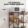 Artiss 3-Tier Kitchen Rack 90CM with 2 Power Outlets Microwave Storage Shelf Metal Frame PB Board 6 Hooks