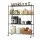 Artiss 4-Tier Metal Kitchen Rack 152x45x187cm Black Heavy-Duty Shelving with Wheels and Adjustable Feet