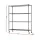 Artiss 4-Tier Metal Kitchen Rack 152x45x187cm Black Heavy-Duty Shelving with Wheels and Adjustable Feet
