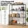 Artiss 4-Tier Metal Kitchen Rack 152x45x187cm Black Heavy-Duty Shelving with Wheels and Adjustable Feet
