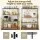 Artiss 4-Tier Metal Kitchen Rack 152x45x187cm Black Heavy-Duty Shelving with Wheels and Adjustable Feet