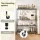 Artiss 4-Tier Metal Kitchen Rack 152x45x187cm Black Heavy-Duty Shelving with Wheels and Adjustable Feet