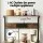 Artiss 4-Tier Kitchen Rack with 2 Power Outlets and 6 Hooks Microwave Storage Shelf Black Brown (130cm)