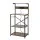 Artiss 4-Tier Kitchen Rack with 2 Power Outlets and 6 Hooks Microwave Storage Shelf Black Brown (130cm)