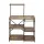 Artiss 4-Tier Kitchen Rack with Pull Out Basket 6 Hooks Microwave Shelf Metal PB Board 90x39x134cm