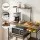 Artiss 4-Tier Kitchen Rack with Pull Out Basket 6 Hooks Microwave Shelf Metal PB Board 90x39x134cm