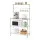Artiss 4-Tier Metal Kitchen Rack 90x34x151cm Silver Heavy Duty Microwave Shelf Organiser with 40kg per shelf capacity