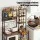 Artiss 96cm x 170cm Kitchen Rack with 2 Power Outlets 12 Hooks Pull Out Basket Microwave Shelf Black Brown