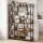 Artiss Kitchen Rack 120cm x 170cm Black Brown Metal Frame Microwave Shelf with 6 Hooks 20kg Capacity