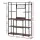 Artiss Kitchen Rack 120cm x 170cm Black Brown Metal Frame Microwave Shelf with 6 Hooks 20kg Capacity