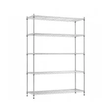Artiss 5-Tier Metal Kitchen Rack 120x45x179cm Heavy Duty Adjustable Shelving 180kg Per Tier Silver Storage