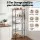 Artiss 5-Tier Metal Kitchen Rack Shelving Unit 55x30x150cm Adjustable Heavy Duty Storage Shelf Black for Pantry