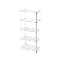 Artiss 5-Tier Metal Kitchen Shelf 60x35x150cm Silver Adjustable Storage Shelving Unit 50kg Per Tier