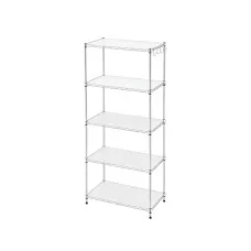 Artiss 5-Tier Metal Kitchen Shelf 60x35x150cm Silver Adjustable Storage Shelving Unit 50kg Per Tier
