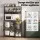 Artiss 5-Tier Kitchen Rack 90x40x153cm with 2 Power Outlets Reinforced Metal Frame PB Shelves (Black)