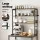 Artiss 6-Tier Kitchen Rack Microwave Storage Shelf 80cm x 167cm Black Brown Heavy Duty Shelving Unit