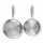 5-Star Chef Stainless Steel Frying Pan Set - Uncoated Twin Pack 25cm & 30cm, Silver, Tri-Ply, Induction Safe