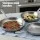 5-Star Chef Stainless Steel Frying Pan Set - Uncoated Twin Pack 25cm & 30cm, Silver, Tri-Ply, Induction Safe