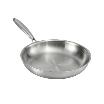 5-Star Chef 30cm Tri-Ply Stainless Steel Frying Pan Uncoated 304 Surface Induction Ready 30cm x 5.5cm