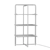 Devanti Electric Heated Towel Rail Rack - Foldable, 30 Bars, 300W, Aluminium, Quiet Operation, 71.5x71.5x143cm,