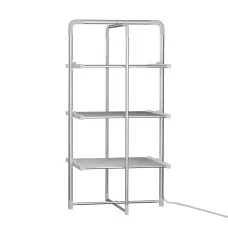 Devanti Electric Heated Towel Rail Rack - Foldable, 30 Bars, 300W, Aluminium, Quiet Operation, 71.5x71.5x143cm,