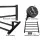 Devanti Electric Heated Towel Rail 5 Bars Wall Mounted Black Powder Coated Steel Clothes Dryer Warmer