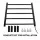 Devanti Electric Heated Towel Rail 5 Bars Wall Mounted Black Powder Coated Steel Clothes Dryer Warmer