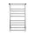 Devanti Electric Heated Towel Rail 14 Bars Wall Mounted Stainless Steel Clothes Dryer Warmer 130W with Mounting Kit