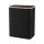 Artiss 2-Section 150L Laundry Basket Foldable with Removable Mesh Bags Bamboo Rim Black Upgraded Fibreglass Rods Upright