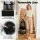 Artiss 2-Section 150L Laundry Basket Foldable with Removable Mesh Bags Bamboo Rim Black Upgraded Fibreglass Rods Upright