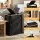 Artiss 2-Section 150L Laundry Basket Foldable with Removable Mesh Bags Bamboo Rim Black Upgraded Fibreglass Rods Upright