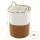 Artiss Woven Cotton Rope Laundry Basket 47L Foldable White Brown Built in Handles Lightweight Durable