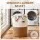 Artiss Woven Cotton Rope Laundry Basket 47L Foldable White Brown Built in Handles Lightweight Durable