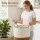 Artiss Woven Cotton Rope Laundry Basket 47L Foldable White Brown Built in Handles Lightweight Durable