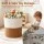 Artiss Woven Cotton Rope Laundry Basket 47L Foldable White Brown Built in Handles Lightweight Durable