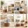 Artiss Woven Cotton Rope Laundry Basket 47L Foldable White Brown Built in Handles Lightweight Durable