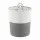 Artiss Woven Cotton Rope Laundry Basket 47L White Grey Foldable Handles 47x60cm Stylish Hamper 47L Storage