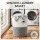 Artiss Woven Cotton Rope Laundry Basket 47L White Grey Foldable Handles 47x60cm Stylish Hamper 47L Storage