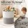 Artiss Woven Cotton Rope Laundry Basket 47L White Grey Foldable Handles 47x60cm Stylish Hamper 47L Storage
