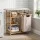 Artiss Bamboo Laundry Hamper with Ironing Board 38L Basket 3 Shelves Natural Light Grey All-in-One Utility