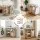 Artiss Bamboo Laundry Hamper with Ironing Board 38L Basket 3 Shelves Natural Light Grey All-in-One Utility