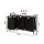 Artiss 135L 3-Section Laundry Basket Black Metal Frame Pull-Out Fabric Bags MDF Top Organiser Hamper