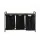 Artiss 135L 3-Section Laundry Basket Black Metal Frame Pull-Out Fabric Bags MDF Top Organiser Hamper