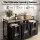 Artiss 135L 3-Section Laundry Basket Black Metal Frame Pull-Out Fabric Bags MDF Top Organiser Hamper