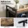Artiss 135L 3-Section Laundry Basket Black Metal Frame Pull-Out Fabric Bags MDF Top Organiser Hamper