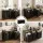 Artiss 135L 3-Section Laundry Basket Black Metal Frame Pull-Out Fabric Bags MDF Top Organiser Hamper